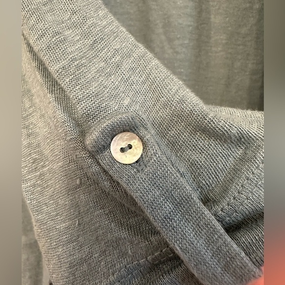 Tahari Hooded Cardigan Open Front Blue Green Medium Everyday Casual Loft tee - Picture 4 of 10